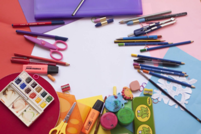 pens and paints